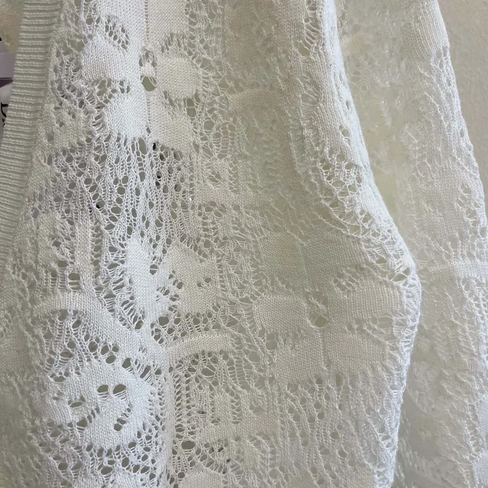 Dior Twinset Ecru Mohair and Alpaca Blend Lace for Women Dior Twinset Ecru Mohair and Alpaca Blend Lace for Women