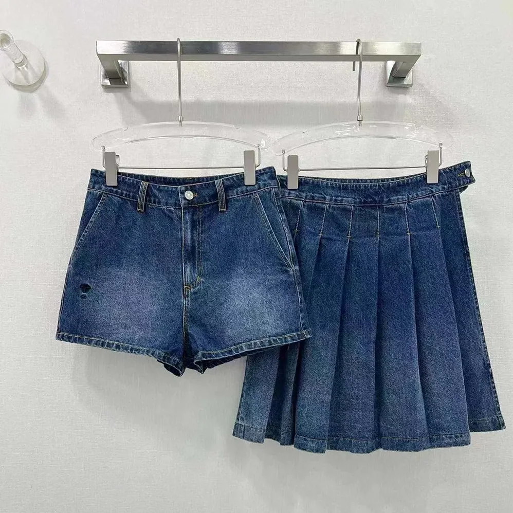 Dior Wrap Miniskirt with Integrated Shorts Navy Blue Stonewashed Cotton Denim for Women Dior Wrap Miniskirt with Integrated Shorts Navy Blue Stonewashed Cotton Denim for Women