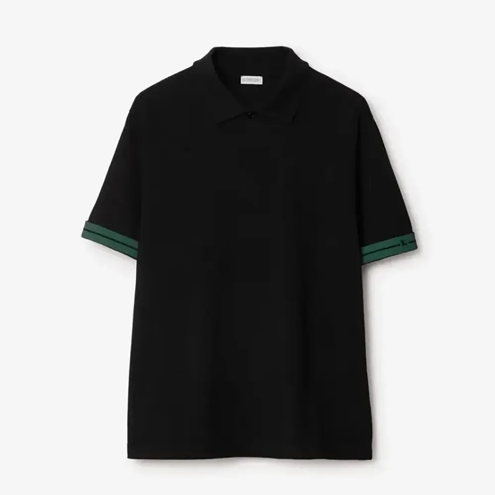 Burberry Cotton Polo Shirt for Men in Black