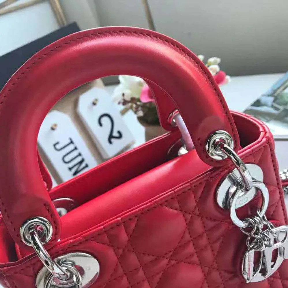 Dior MY ABCDIOR Lambskin Bag for Women in Red