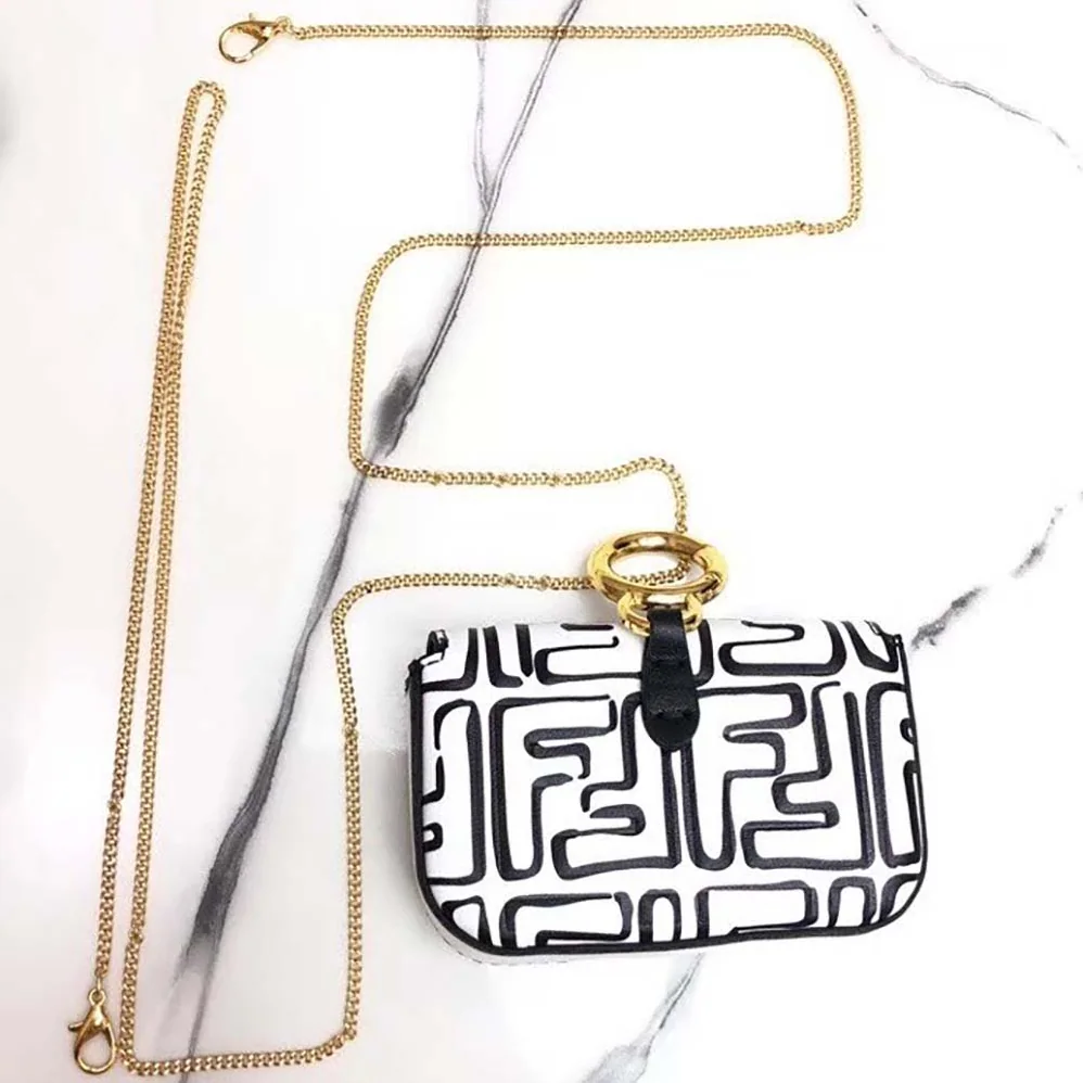 Fendi Nano Baguette Charm White Nappa Leather Charm for Women