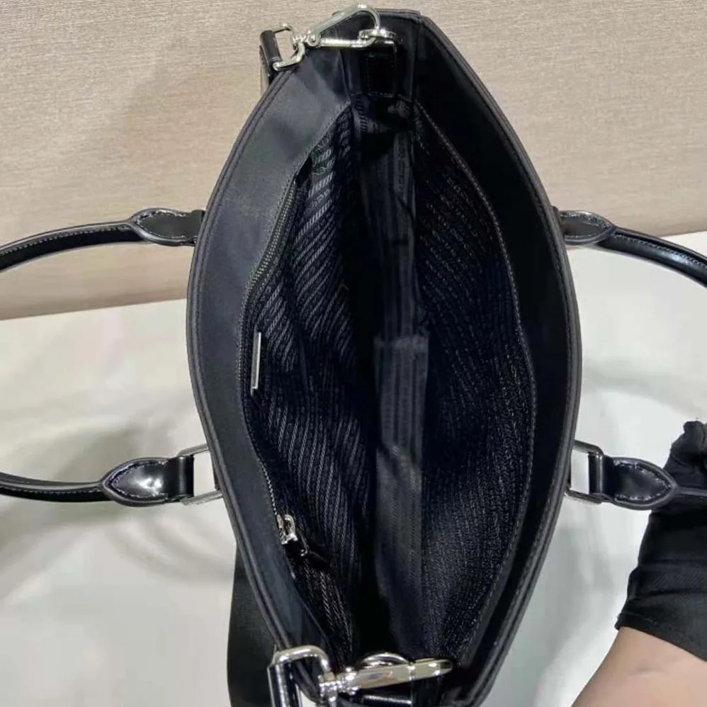 Prada Re-Nylon and Brushed Leather Tote Bag for Men