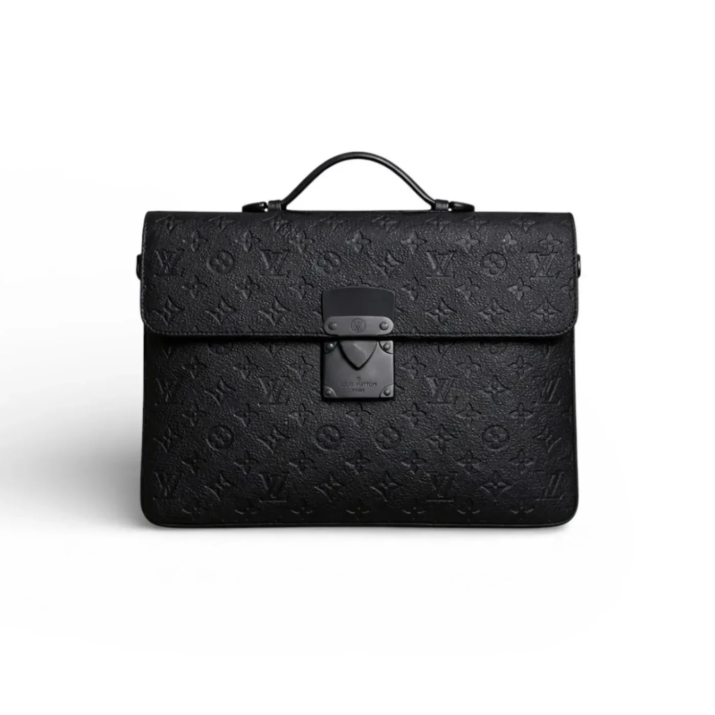 Louis Vuitton S-Lock Briefcase Taurillon Monogram Black Louis Vuitton S-Lock Briefcase Taurillon Monogram Black
