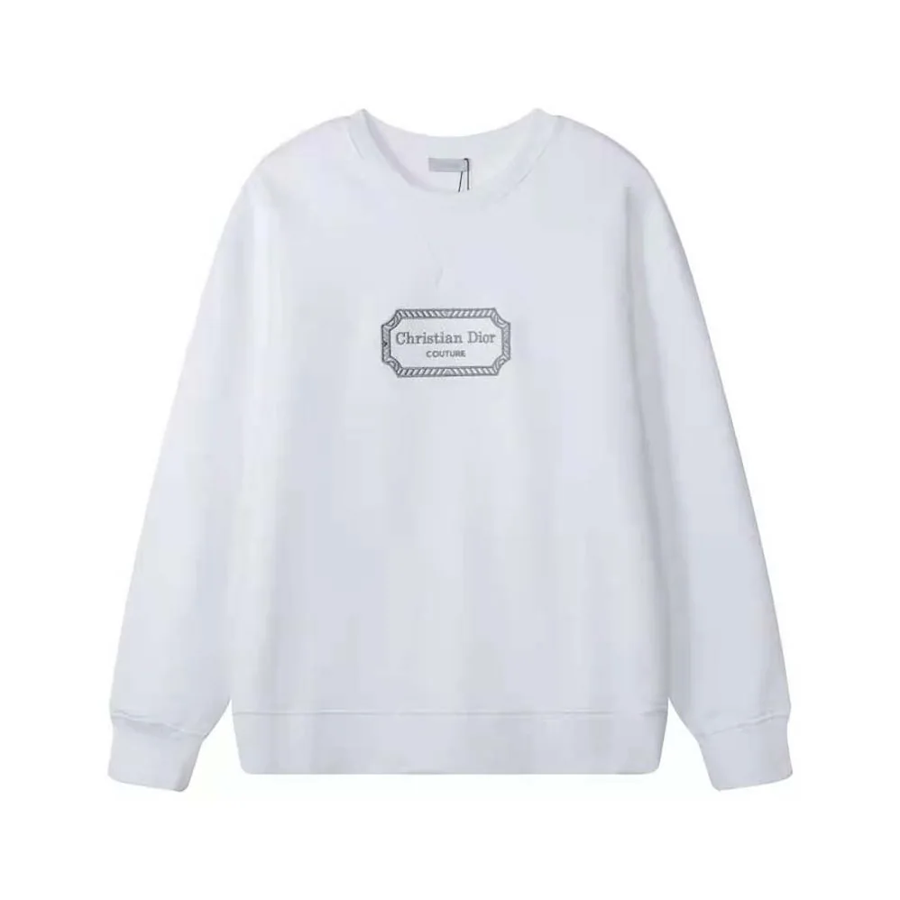 Dior Christian Dior Couture Sweatshirt White Cotton Fleece for Men Dior Christian Dior Couture Sweatshirt White Cotton Fleece for Men