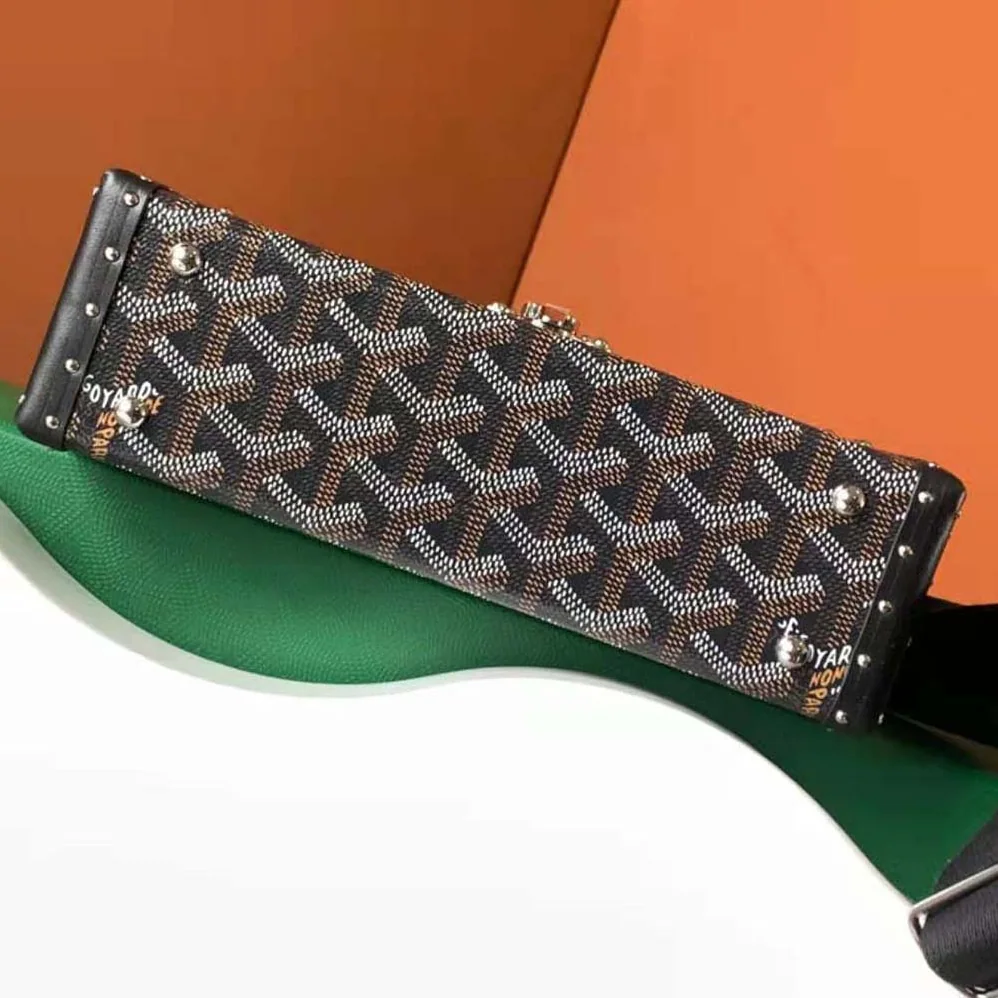 Goyard Cassette Trunk Bag in Goyardine Canvas & Clamecy Cowhide for Women in Black