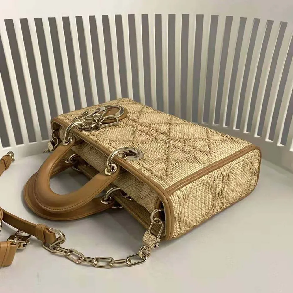 Dior Lady D-Joy Bag Natural Cannage Raffia for Women