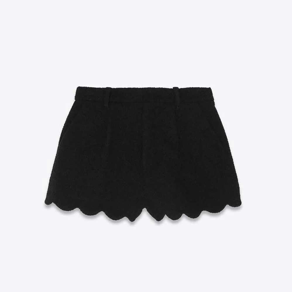 Saint Laurent YSL Mini Shorts in Boucle Tweed for Women
