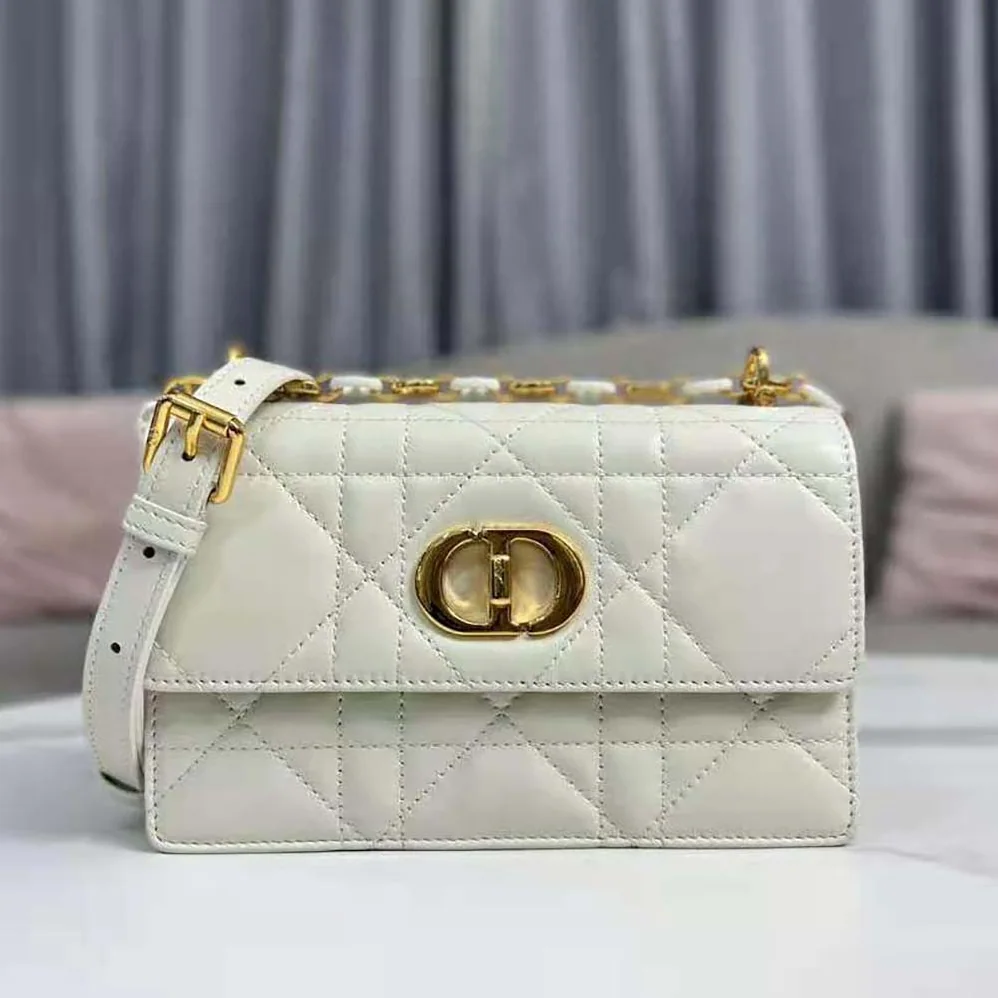 Dior Miss Caro Mini Bag Latte Macrocannage Lambskin for Women