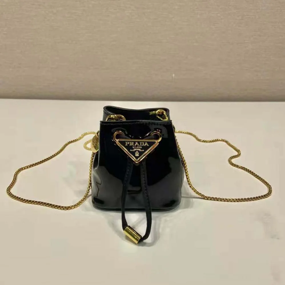 Prada Patent Leather Mini-pouch for Women in Black
