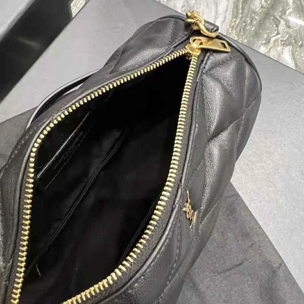 Saint Laurent YSL Sade Mini Tube Bag in Quilted Lambskin for Women in Black