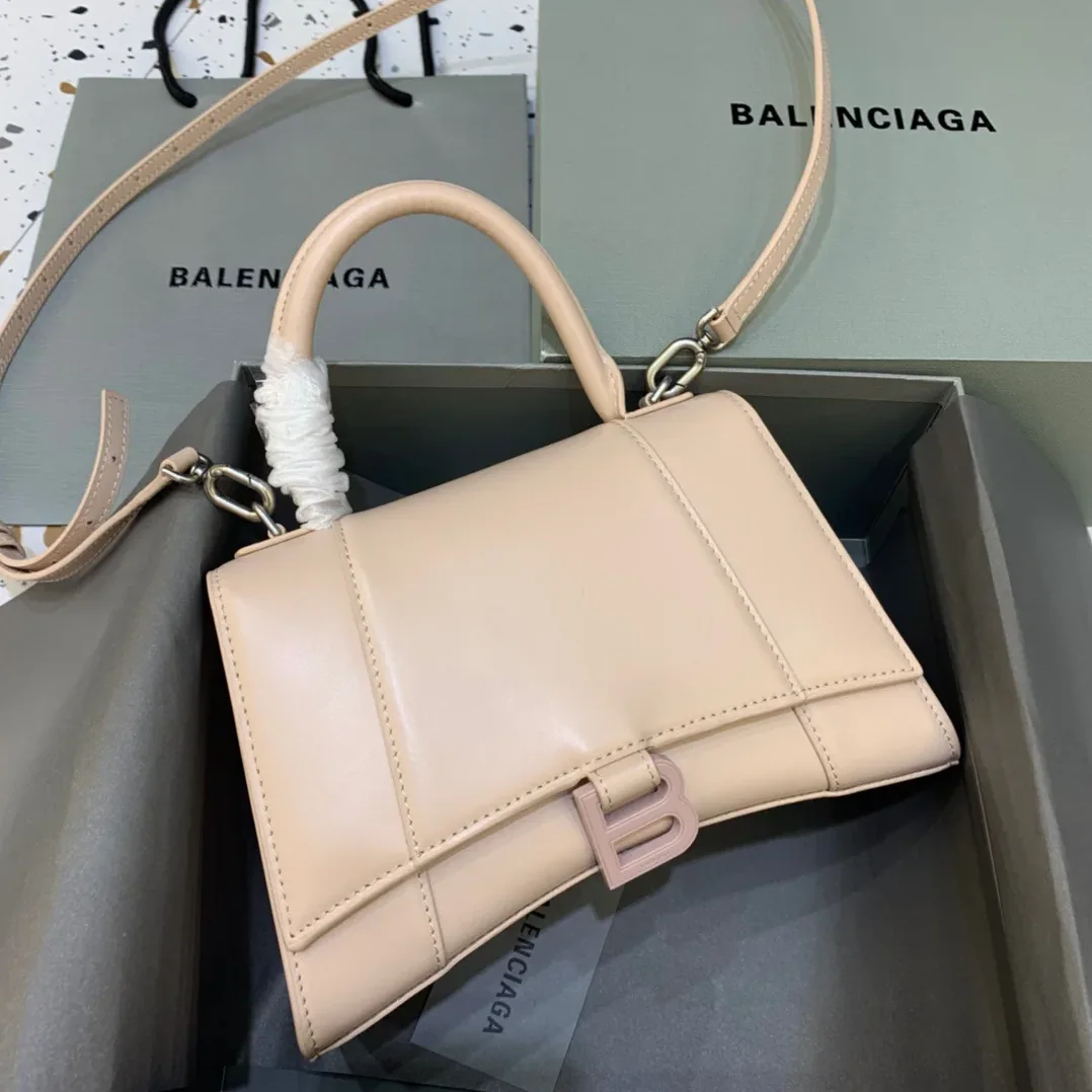Balenciaga Hourglass Small Handbag In Beige Balenciaga Hourglass Small Handbag In Beige
