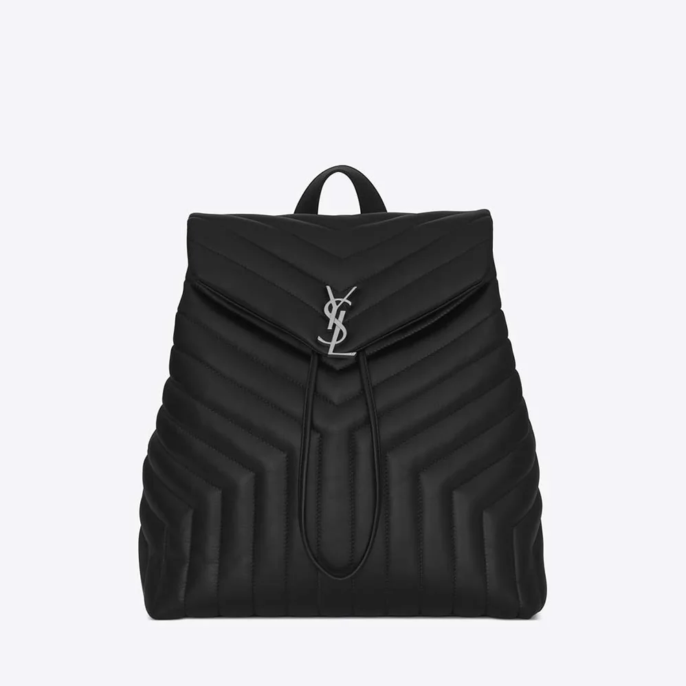 Saint Laurent YSL Medium Loulou Backpack Black Y Matelass for Women Saint Laurent YSL Medium Loulou Backpack Black Y Matelass for Women