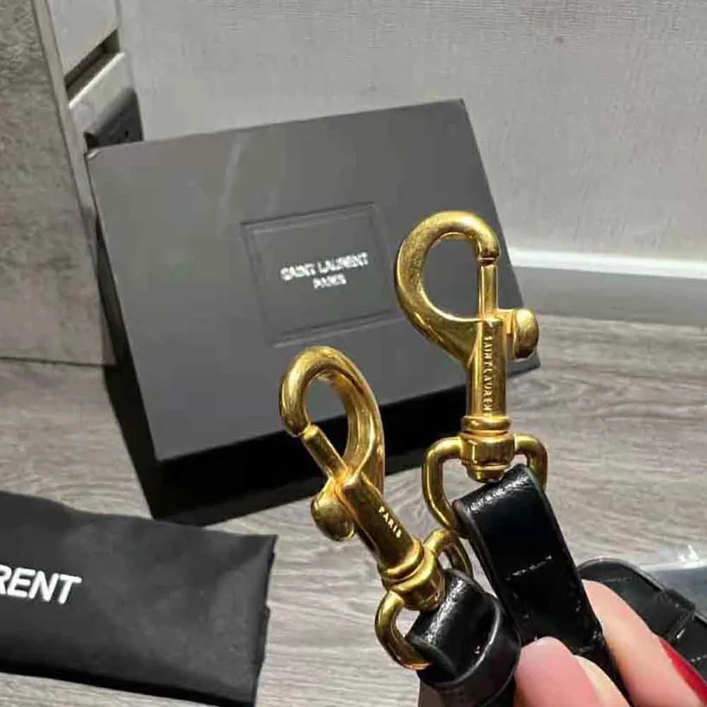 Saint Laurent YSL Mini Saint Laurent Vanity Case in Quilted Lambskin for Women in Black