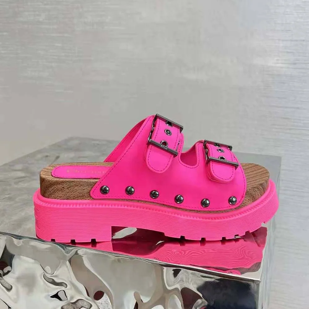 Dior Diorquake Strap Sandal Bright Pink Calfskin for Women