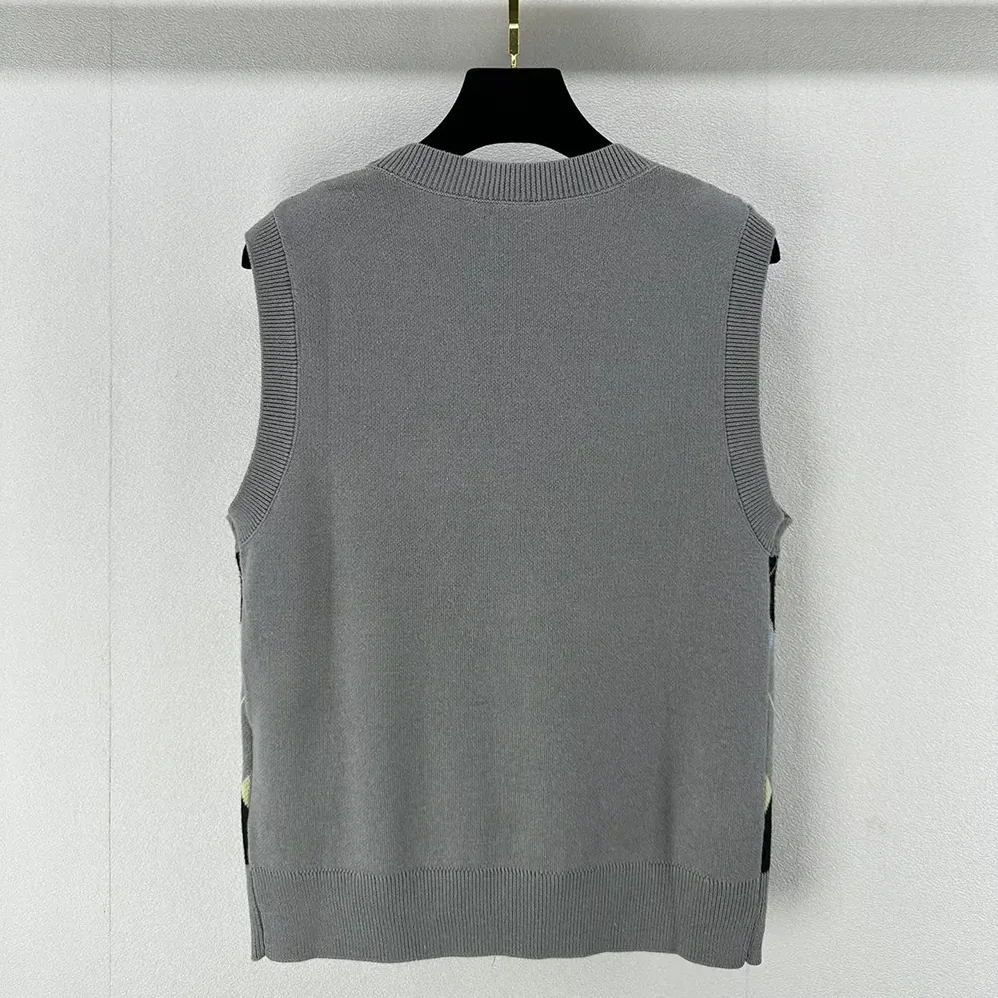 Prada Wool Vest with an Argyle Pattern for Women Prada Wool Vest with an Argyle Pattern for Women