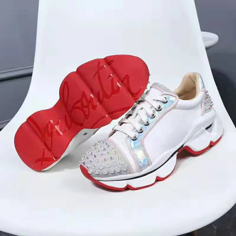Christian Louboutin Shoes Vrs 2018 Sneakers for Women in White Christian Louboutin Shoes Vrs 2018 Sneakers for Women in White