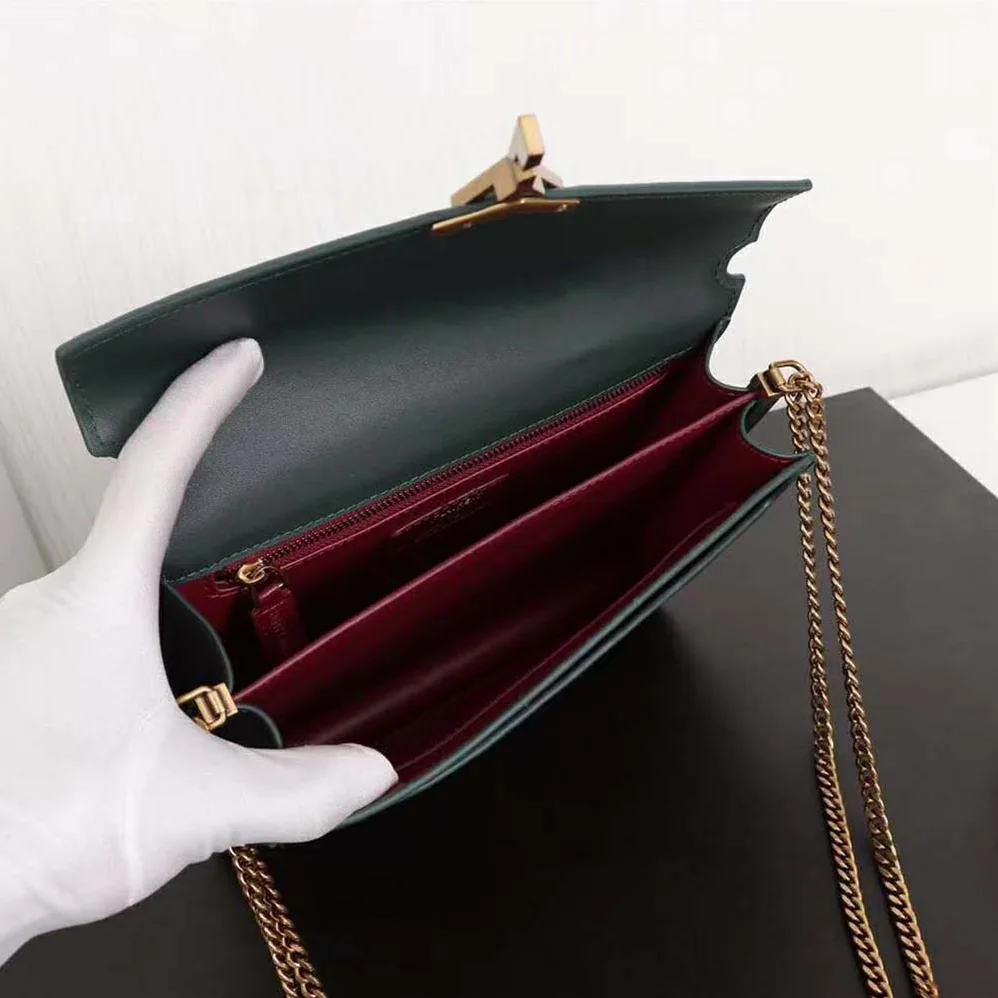 Saint Laurent YSL Cassandra Monogram Clasp Bag Smooth for Women in Green Saint Laurent YSL Cassandra Monogram Clasp Bag Smooth for Women in Green