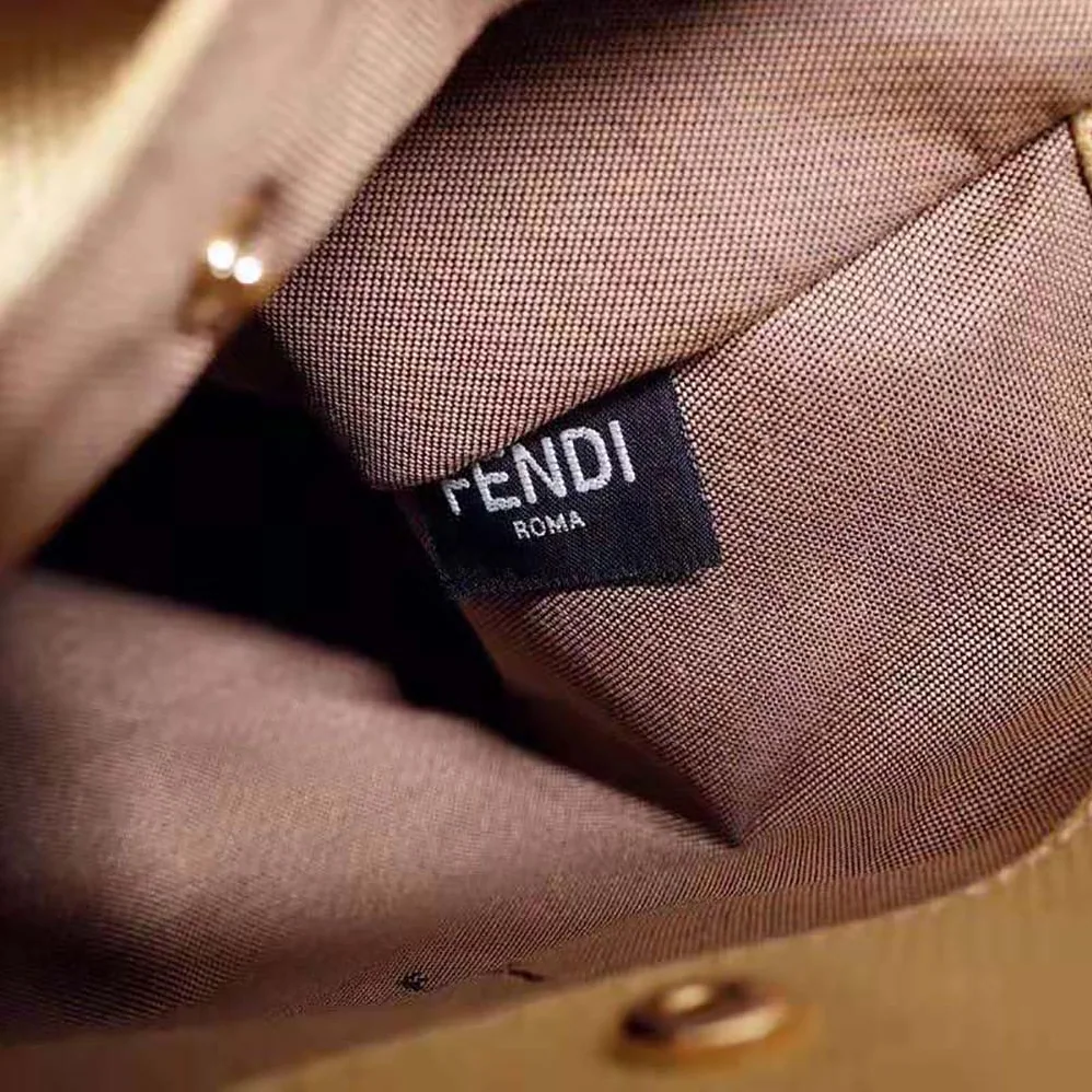 Fendi Peekaboo X for Women in Tote Beige Canvas Bag