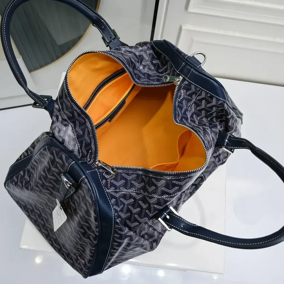 Goyard Boston 50 Bag for Unisex in Navy Blue