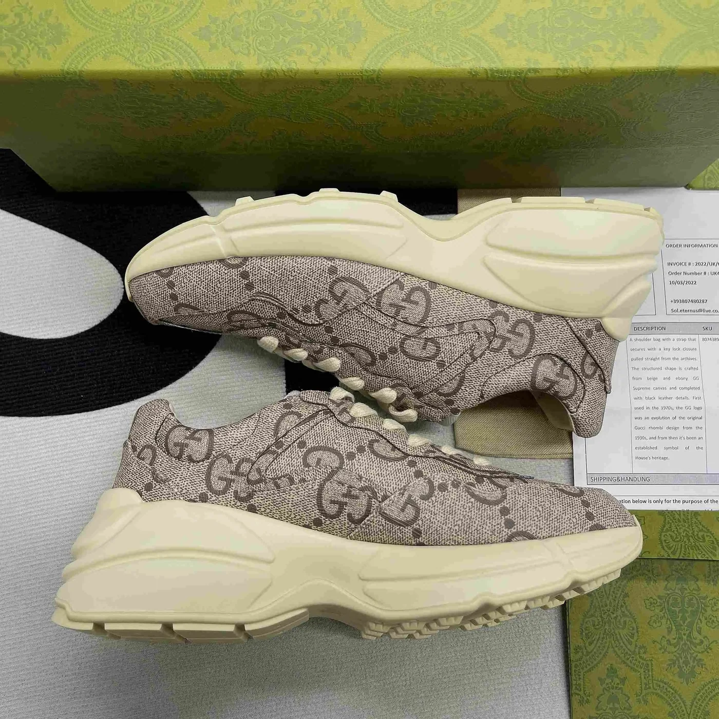 Gucci GG 100 Rhyton Sneaker White Gucci GG 100 Rhyton Sneaker White