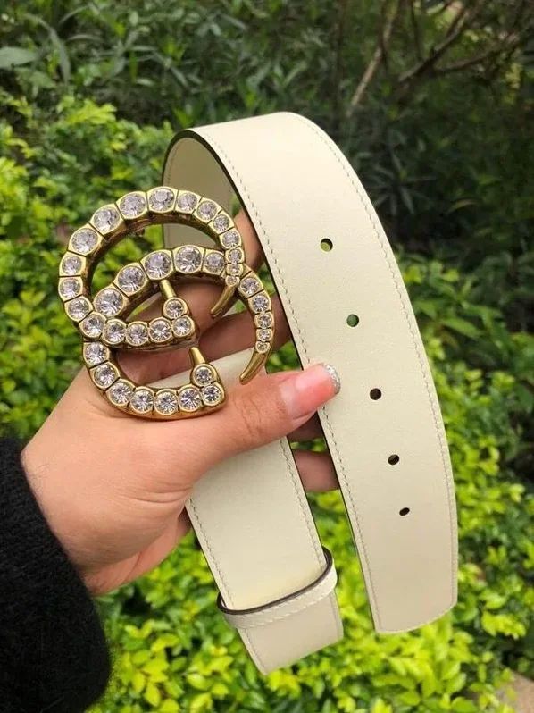 Gucci Belt Beaded Double G White GG, for Women