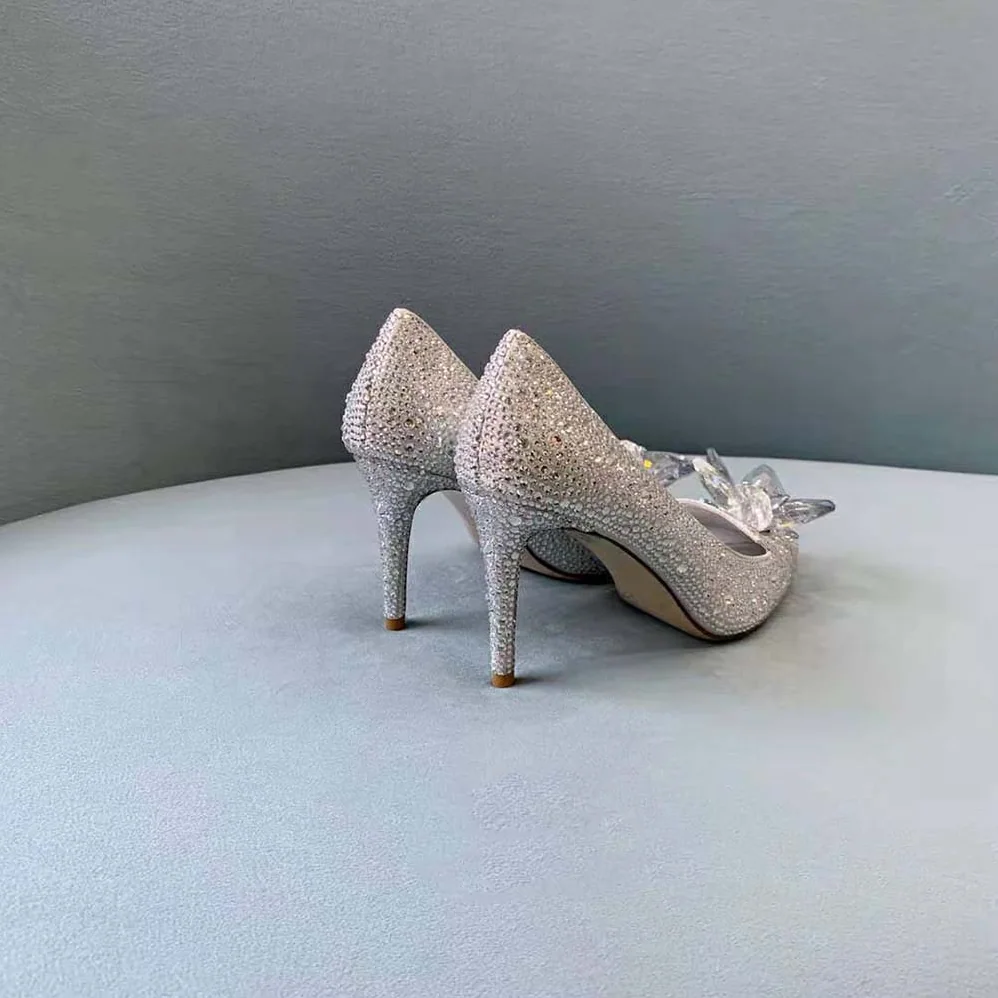 Jimmy Choo Avril Crystal Covered Pointy Toe Pumps for Women