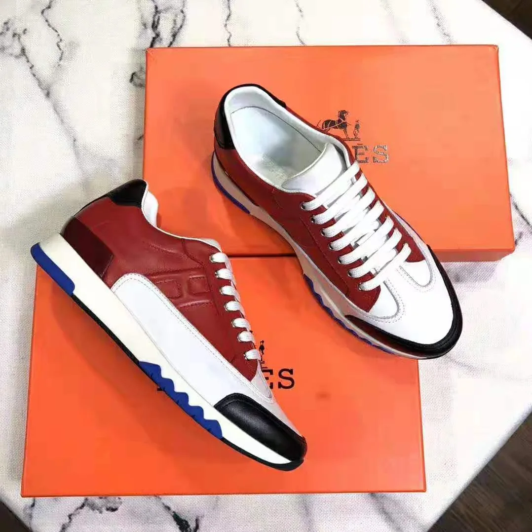 Hermes Trail sneaker in Calfskin for Men in Red