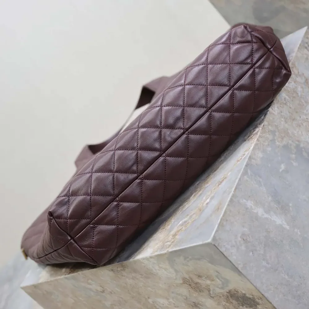 Saint Laurent YSL Large Icare In Quilted Nappa Lambskin for Women in Maroon Saint Laurent YSL Large Icare In Quilted Nappa Lambskin for Women in Maroon