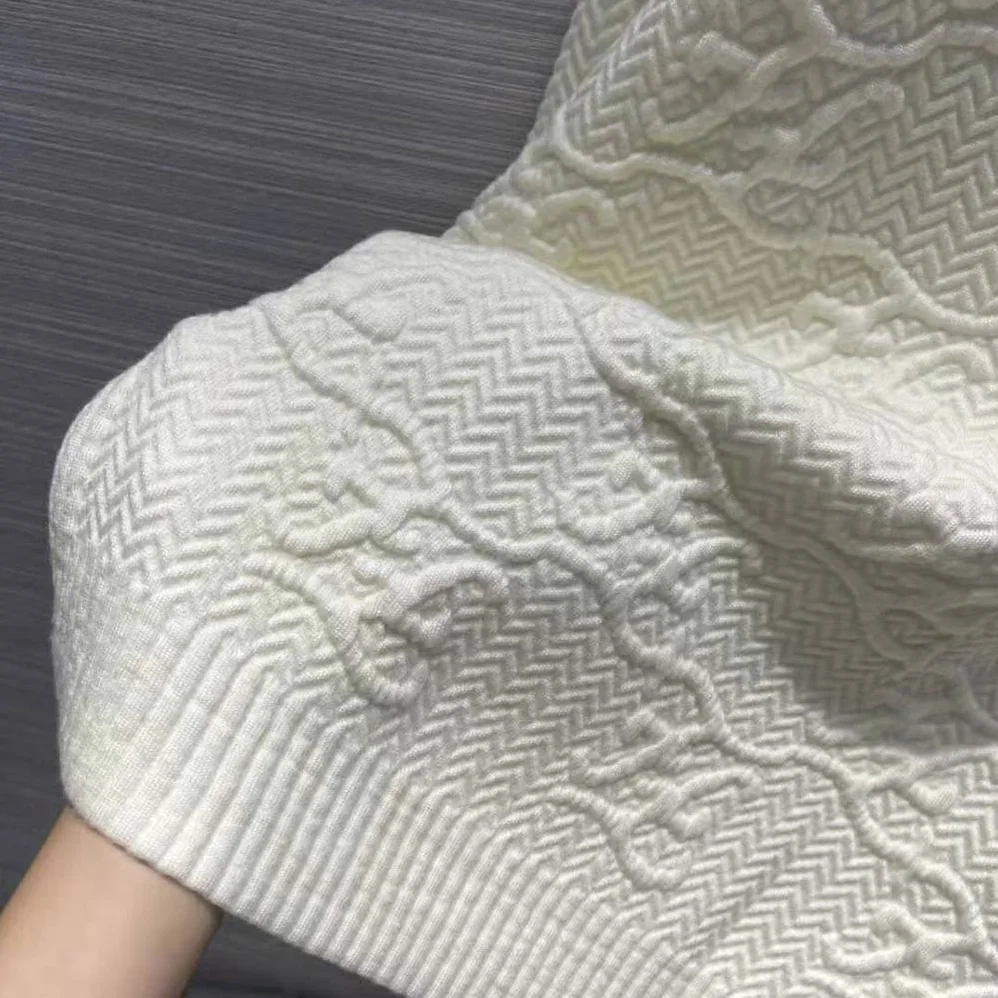 Fendi Sweater White Wool and Cashmere Sweater for Women