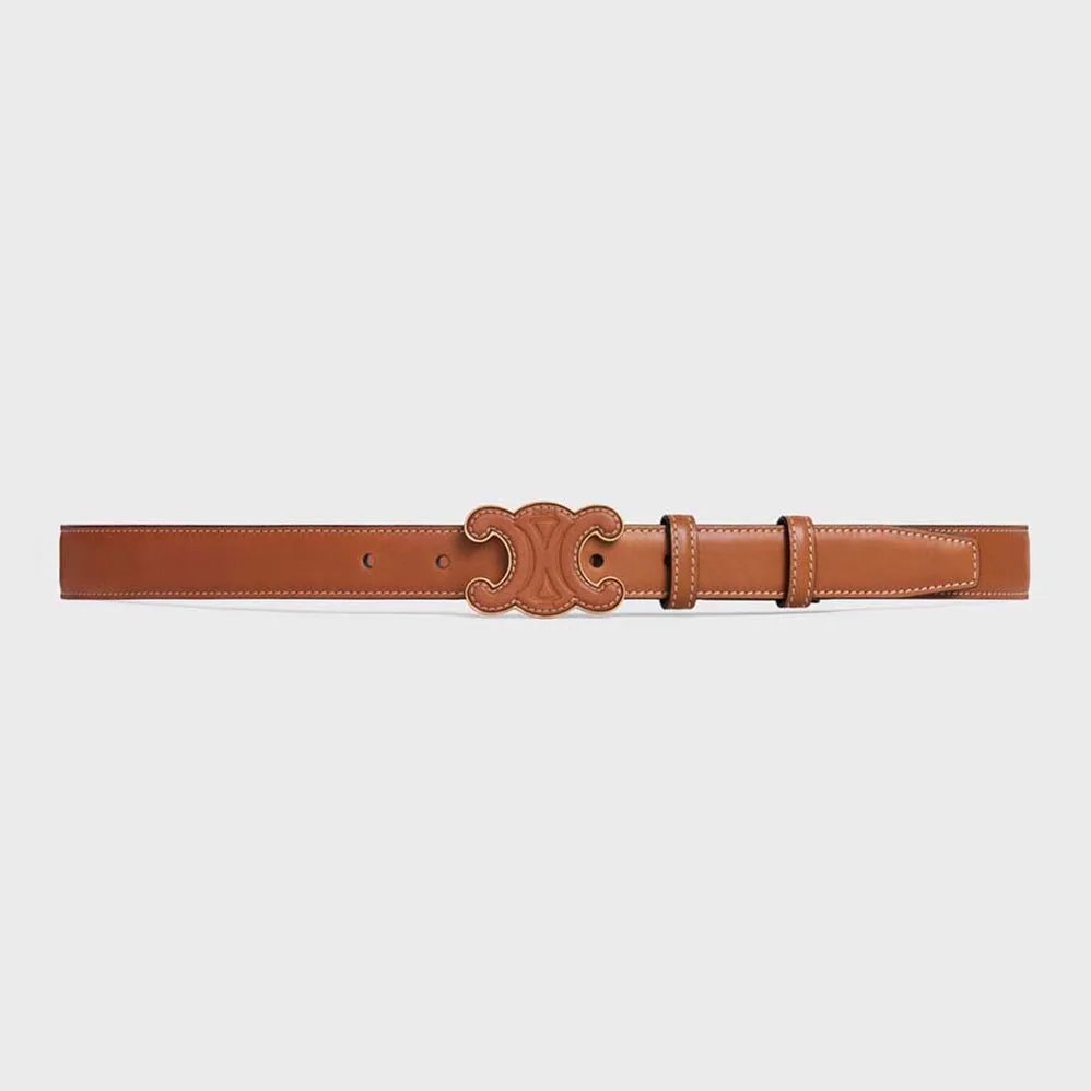 Celine Medium Cuir Triomphe Belt in Natural Calfskin for Women Celine Medium Cuir Triomphe Belt in Natural Calfskin for Women