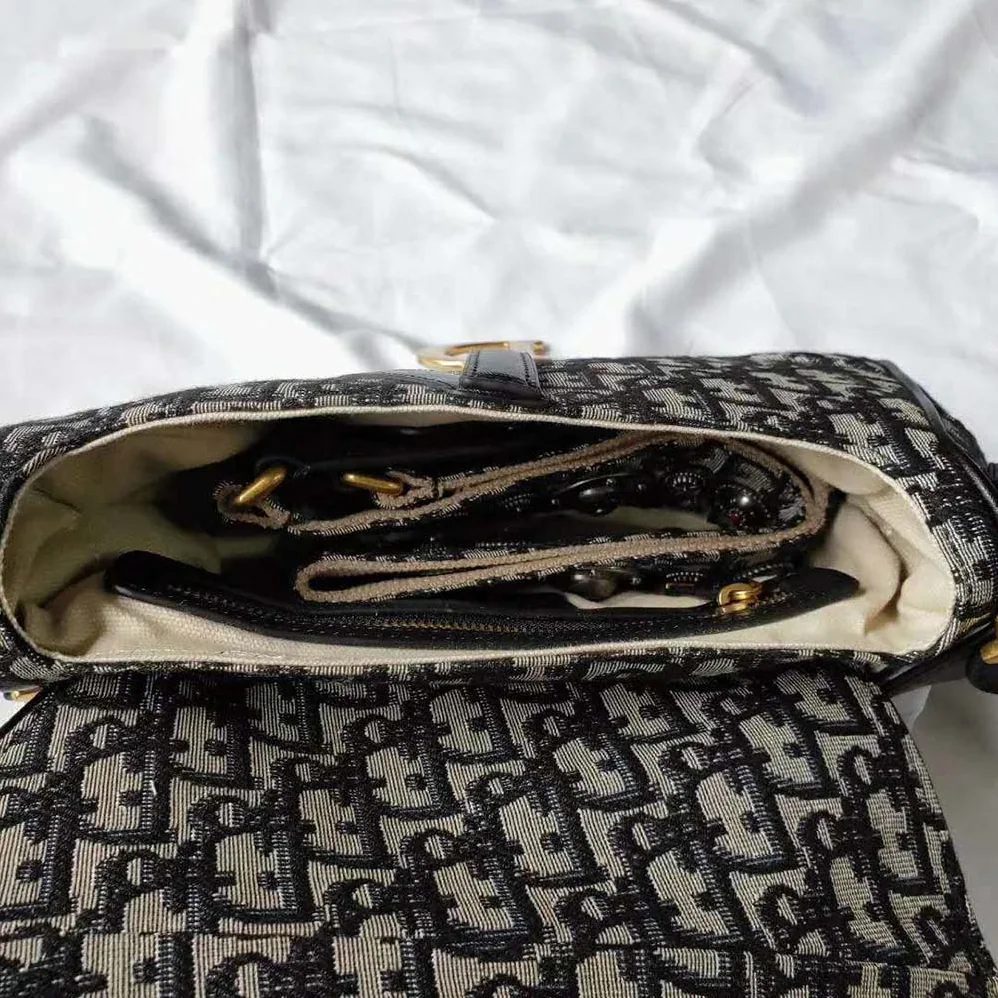 Dior Dior Oblique Saddle Bag for Women in Navy Dior Dior Oblique Saddle Bag for Women in Navy
