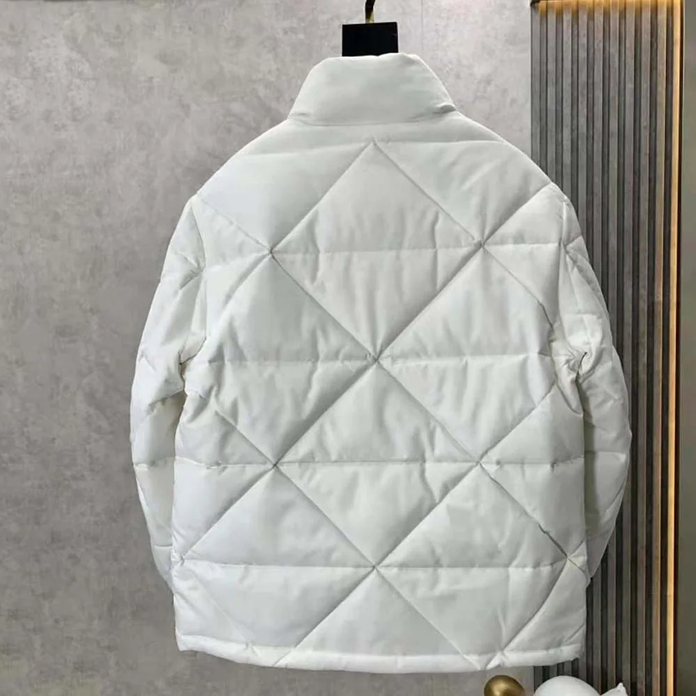Prada Re-Nylon Down Jacket for Women in White Prada Re-Nylon Down Jacket for Women in White