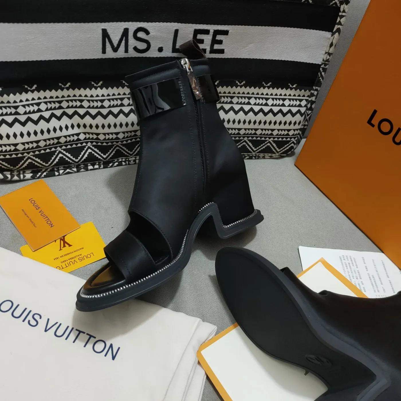 Louis Vuitton Moonlight Ankle Boots Black LV 1AA0H5
