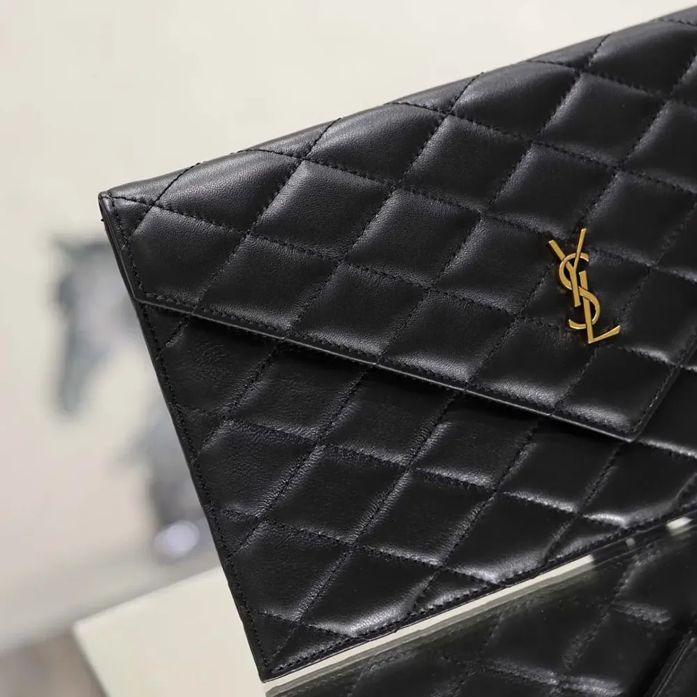 Saint Laurent YSL Paris Pouch In Lambskin Black for Women Saint Laurent YSL Paris Pouch In Lambskin Black for Women