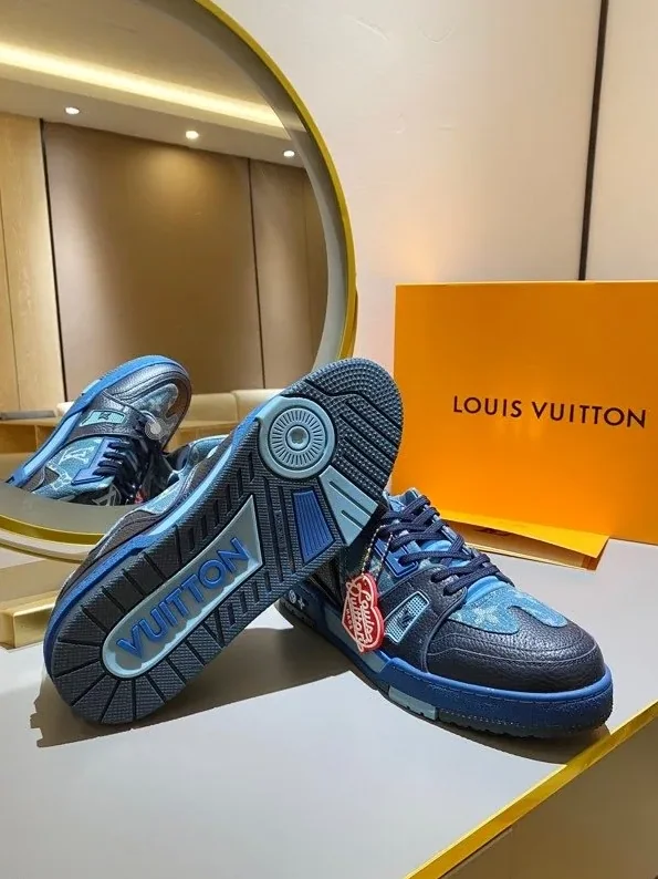 Louis Vuitton Trainer Sneaker Monogram Denim Blue Nigo/Virgil Abloh LV 1A9IQ9 Louis Vuitton Trainer Sneaker Monogram Denim Blue Nigo/Virgil Abloh LV 1A9IQ9