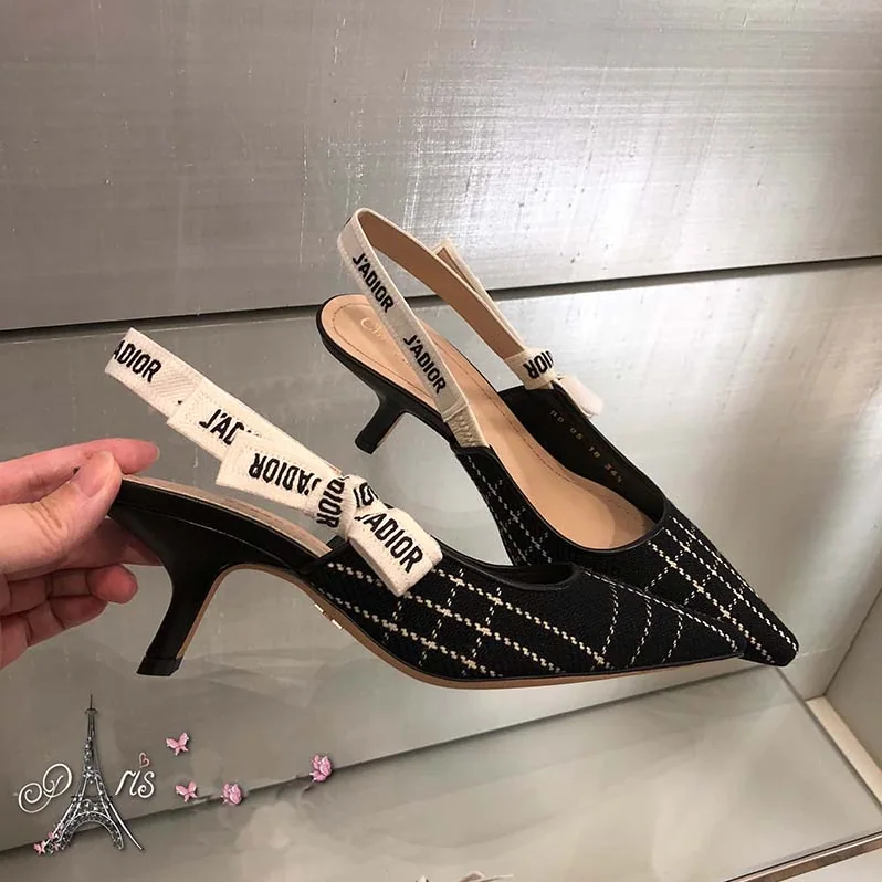 Dior J'adior Tartan Wool High-Heeled Shoe 65mm Heel for Women