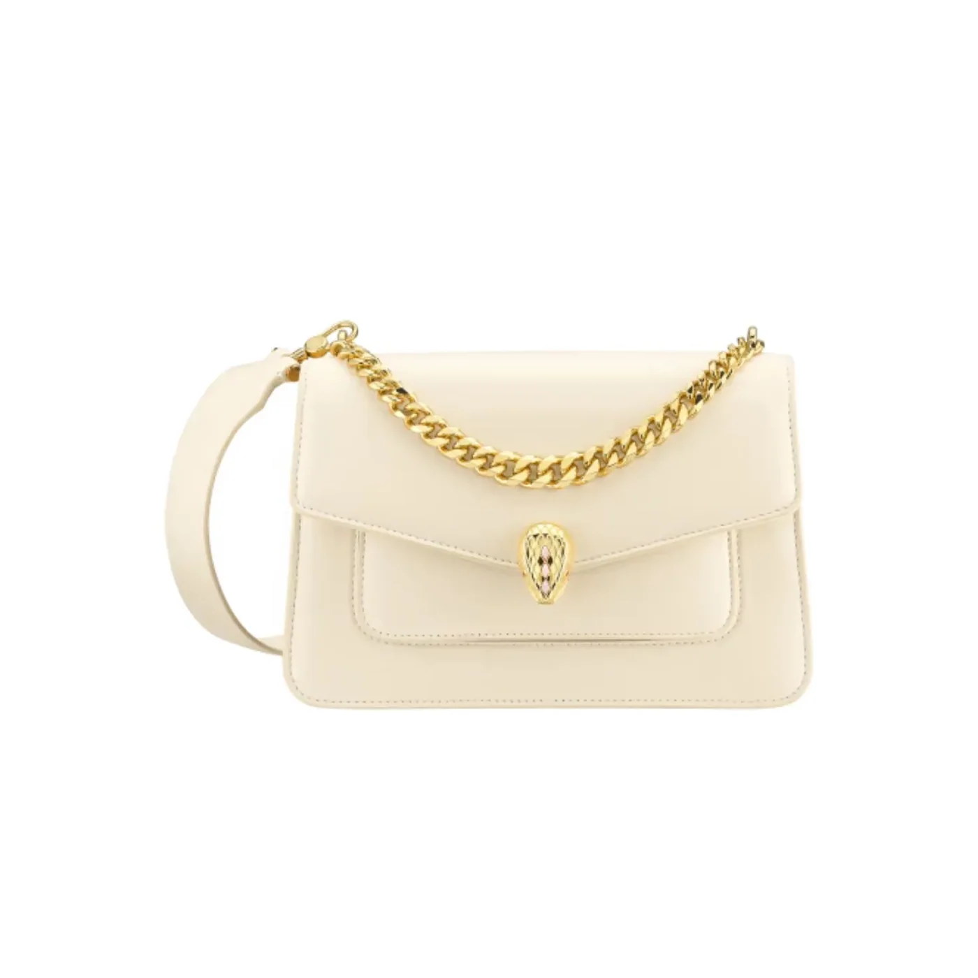 Bvlgari Serpenti Forever Crossbody Ivory Bag - 9.8 Inches/