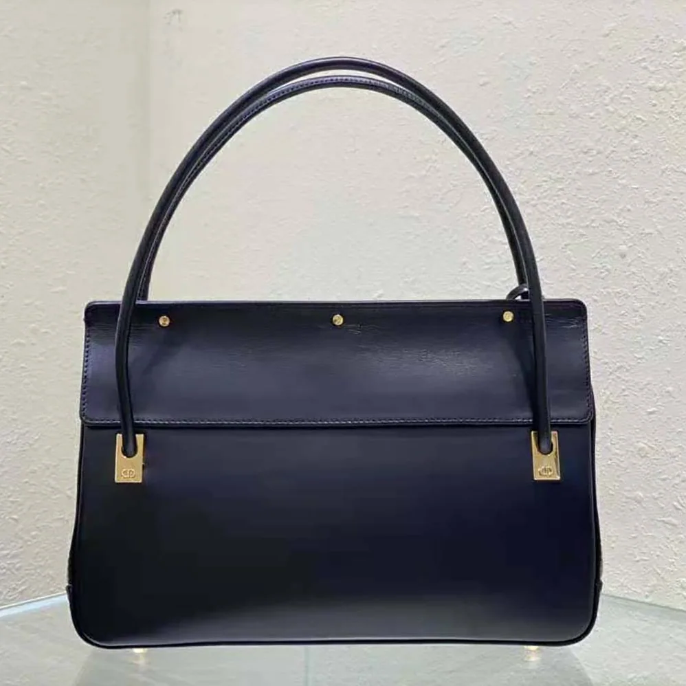 Dior Parisienne Bag Black Smooth Calfskin for Women