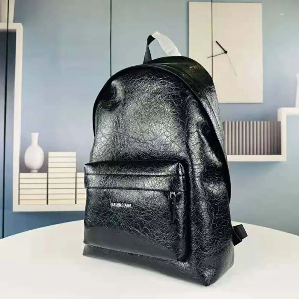 Balenciaga Explorer Backpack in Black Arena Lambskin for Men Balenciaga Explorer Backpack in Black Arena Lambskin for Men