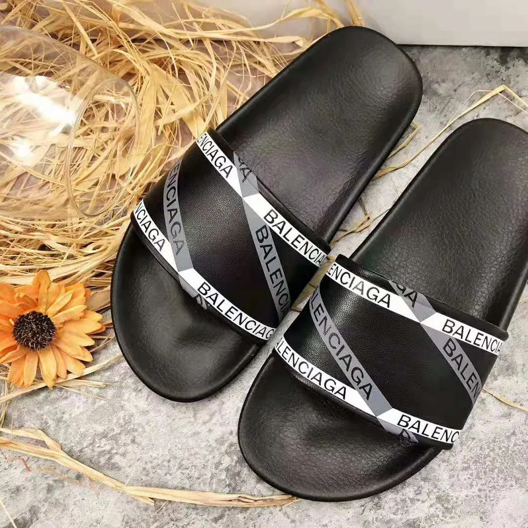 Balenciaga Monogram Pool Slide Sandals Pool Slide in Rubber for Men