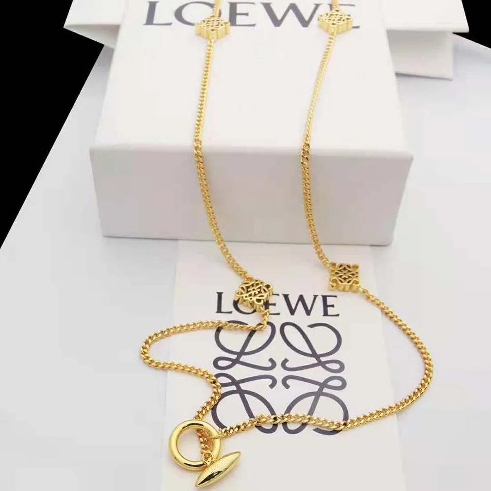 Loewe Anagram Necklace in Metal for Women