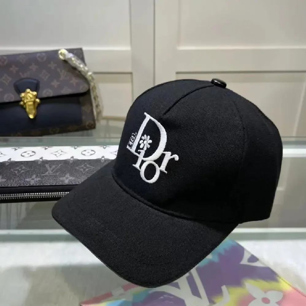 Dior by Erl Baseball Cap Black Cotton Canvas for Unisex Dior by Erl Baseball Cap Black Cotton Canvas for Unisex