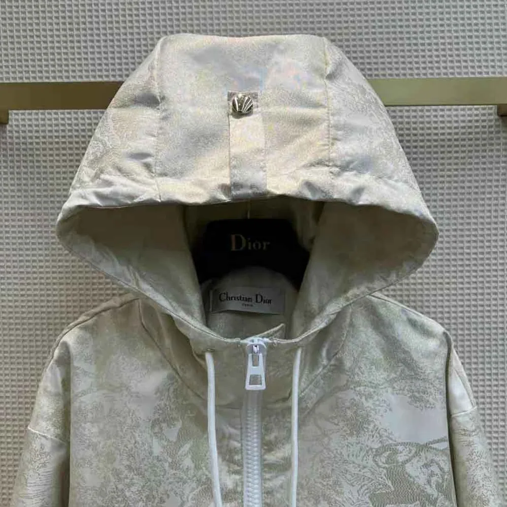 Dior D-Way windbreaker Gold for Women in Tone Technical Taffeta Jacquard