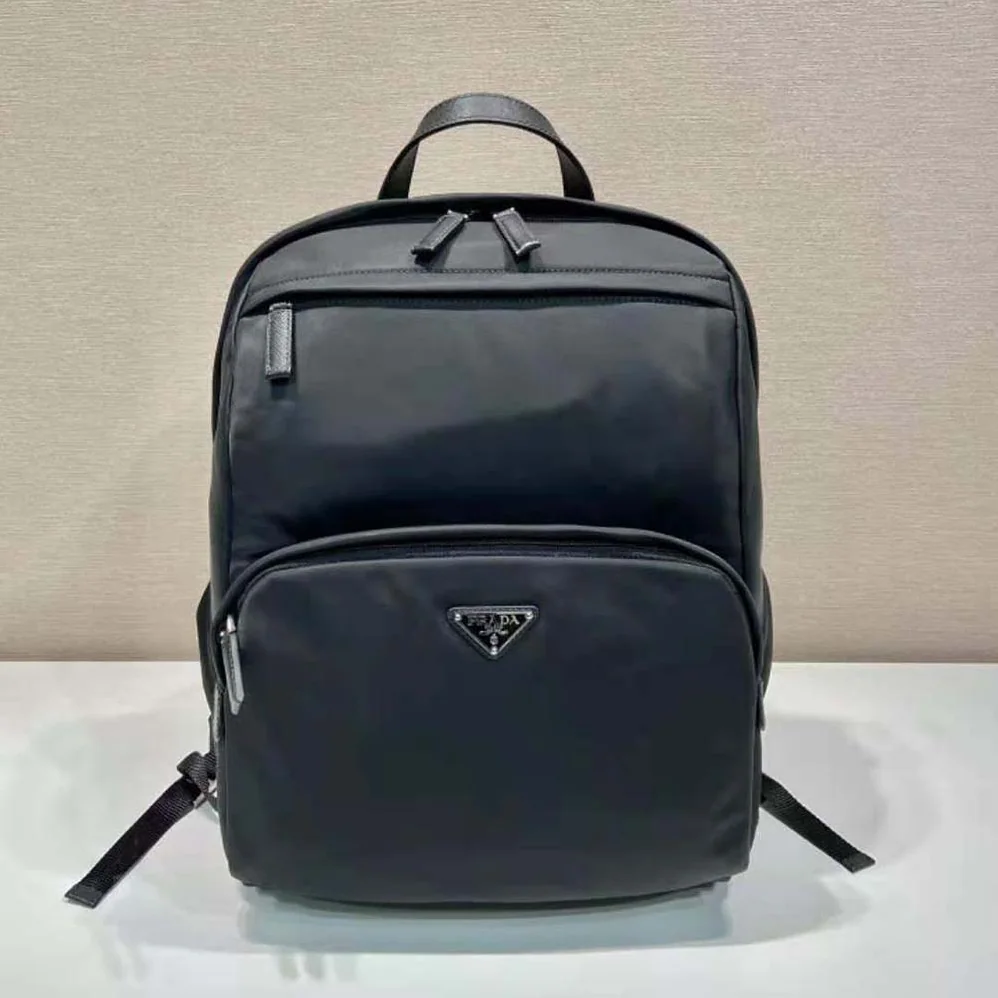Prada Re-Nylon and Saffiano Leather Backpack for Men in Black Prada Re-Nylon and Saffiano Leather Backpack for Men in Black