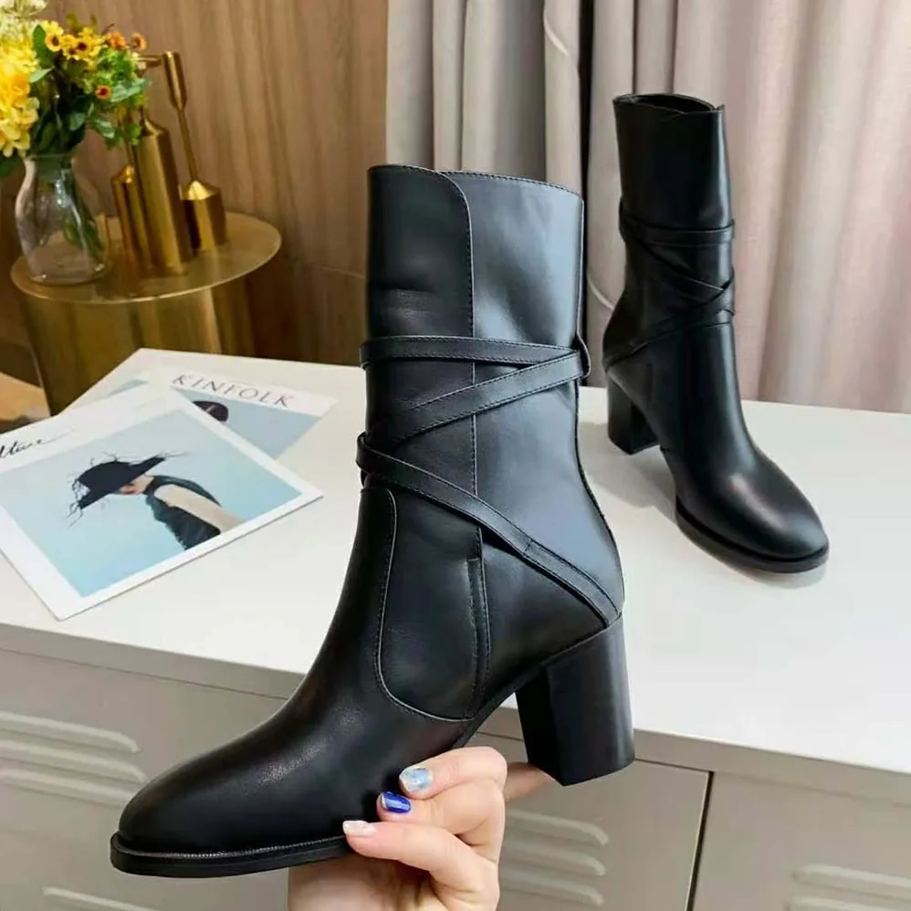 Dior Dior Empreinte Heeled Ankle Boot Black Soft Calfskin in 7cm Heel for Women