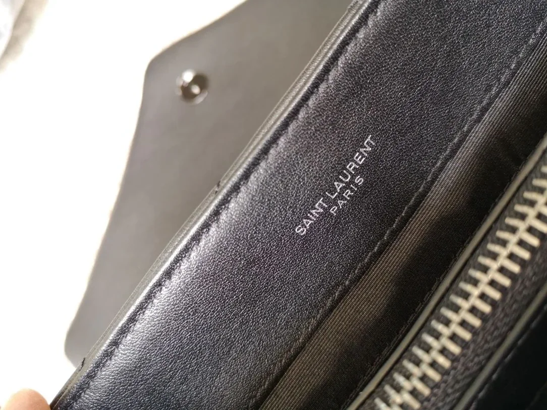 Saint Laurent Lou Lou Medium Chain Bag Black in YSL