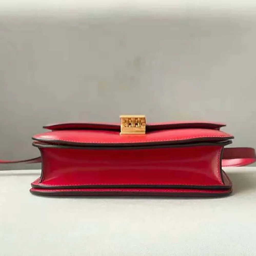 Celine Medium Classic Bag in Box Calfskin for Women in Red Celine Medium Classic Bag in Box Calfskin for Women in Red