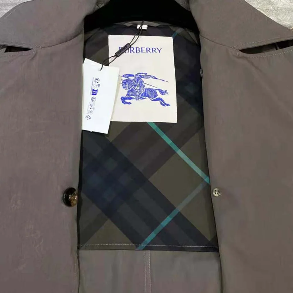 Burberry Long Castleford Trench Coat for Men in Green