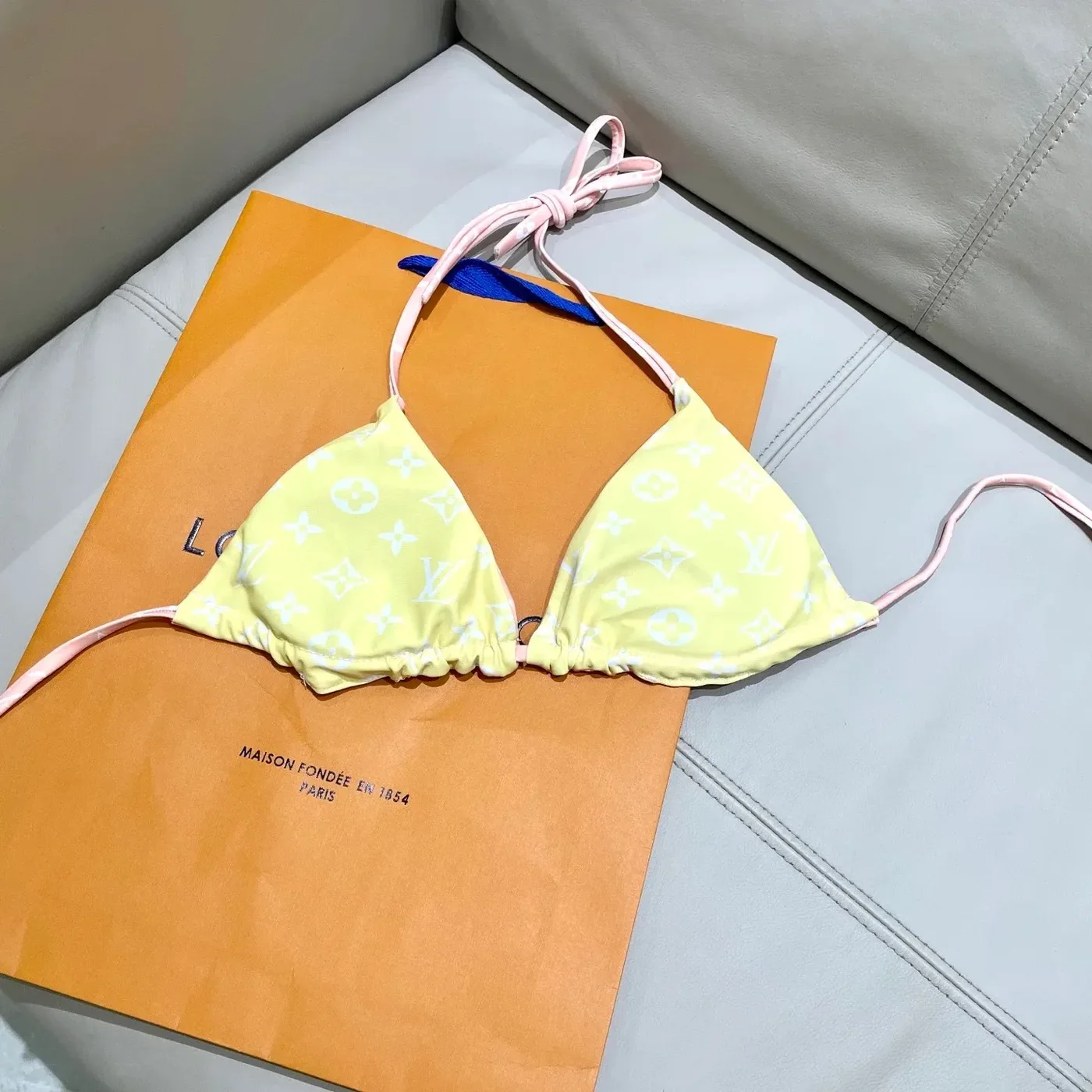 Louis Vuitton Triangle Bikini Pastel Pink Monogram