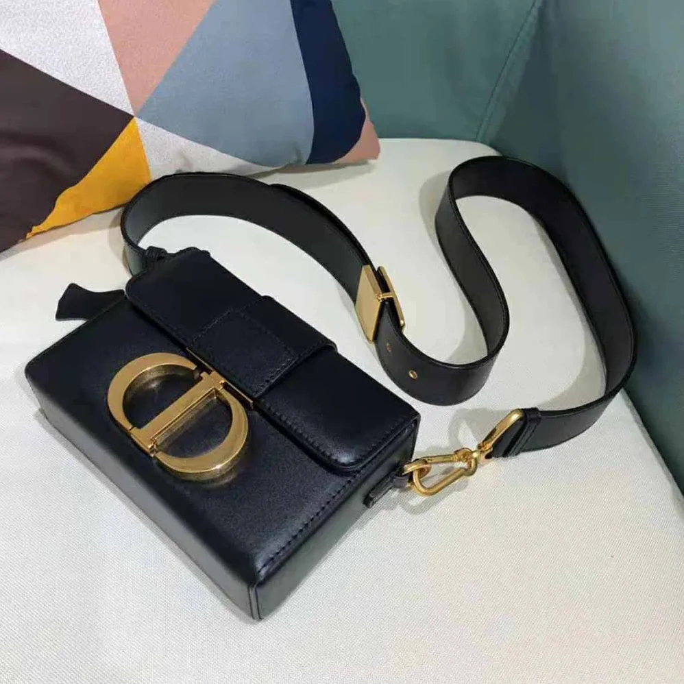 Dior 30 Montaigne Box Bag Black Box Calfskin for Women Dior 30 Montaigne Box Bag Black Box Calfskin for Women
